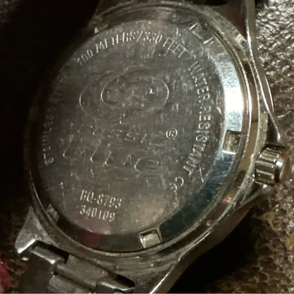 Vintage Fossil Blue (BQ-8793) Stainless Steel w/ Blue Dial Women's Watch. Works - Picture 3 of 4